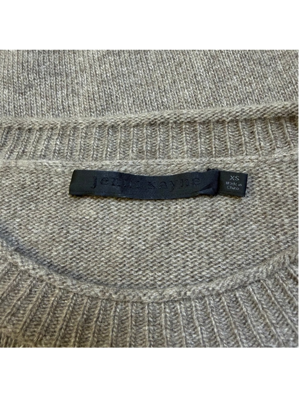 Jenni Kayne Everyday Sweater Taupe Wool Cashmere Blend Knit Pullover Quiet Lux - Picture 5 of 9